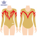 Customized multicolore metalik jimnastik leotard