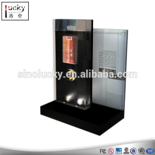 Acrylic Cigarette LED Lighting Black Base Display Shelf With Logo Printing