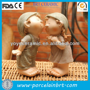 cute doll girl and boy ceramic decorative items for parties and weddings