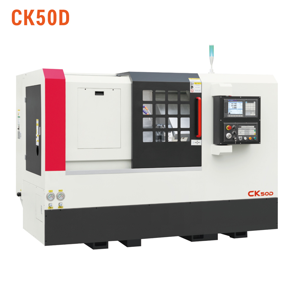 CK50D Lit d'inclinaison horizontale en métal tourbillonnant CNC Tour
