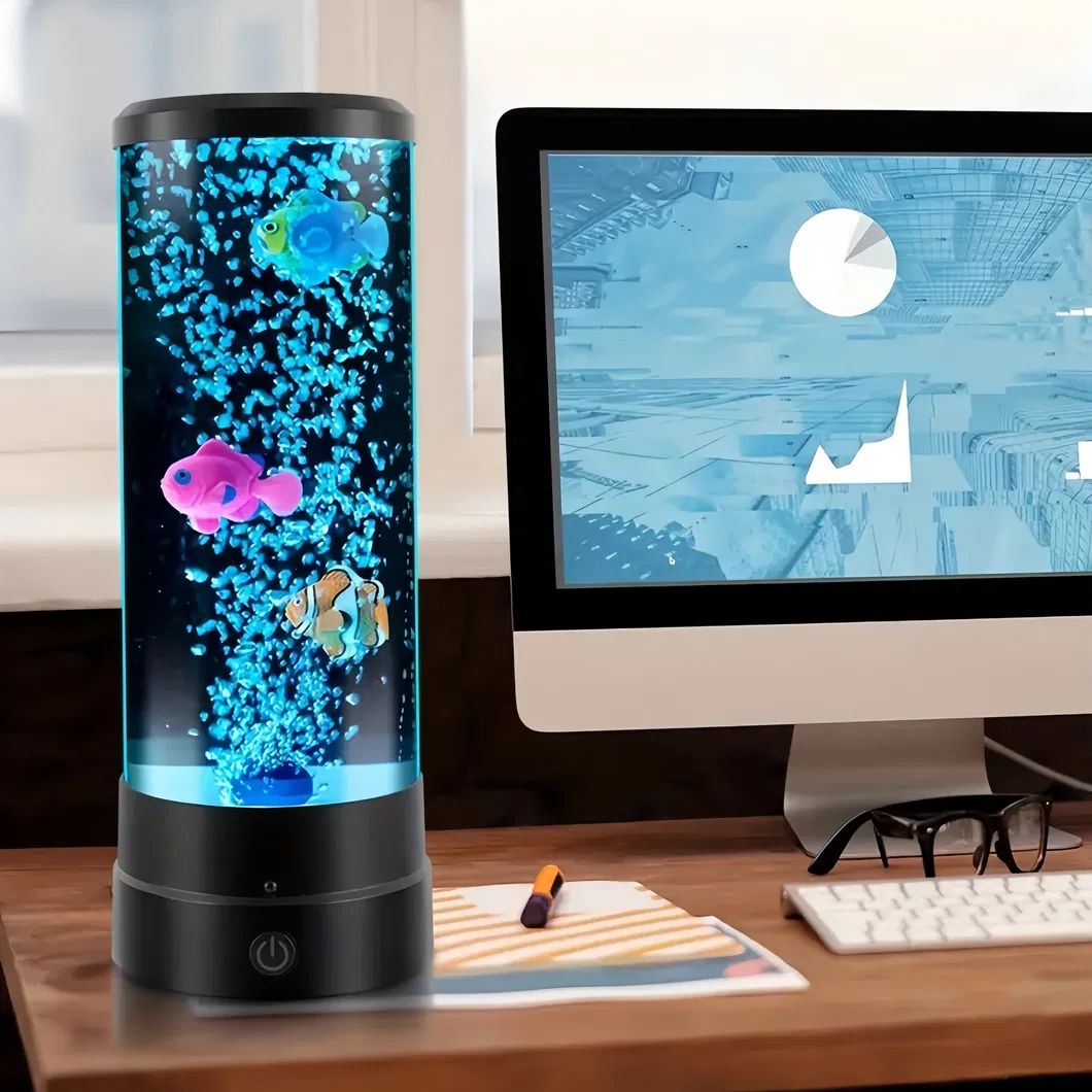 Creative USB Plug Bubble Fish Jellyfish Night Light Gift