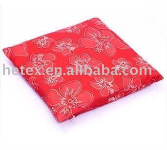 Red jacquard cushion