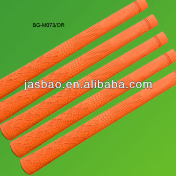 Orange club grips with rubber