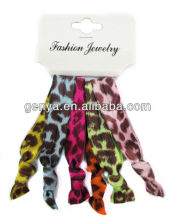 Lucky Girl Leopard Elastic ponytail holders set of 6pcs