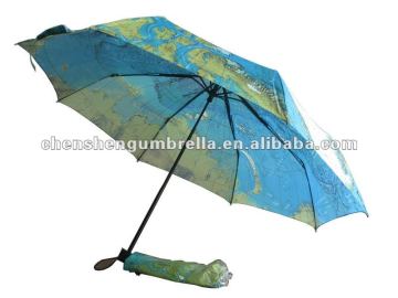 manual strong 3 times fold umbrella