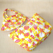 handbag decorated conch pattern Hat tote canvas beach bag