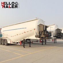 Dry bulk cement powder tanker truck trailer with air compressor