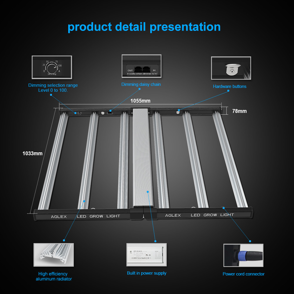 Χονδρικό 720W Dimmable LED αυξάνεται φως πλήρες φάσμα