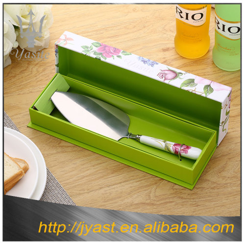 Charming and elegant ceramic cake tools stainless steel pizza shovel