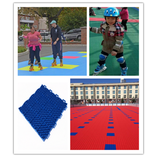 binnen en buiten met behulp van futsal en roller schaatsenvloer