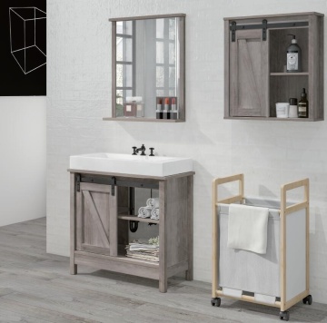 Better Homes and Gardens PB/MDF Narrow Cabinet with 2 Doors for Bathroom Storage and Sink Area