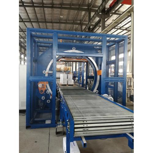 Window and door automatic horizontal stretch film wrapper