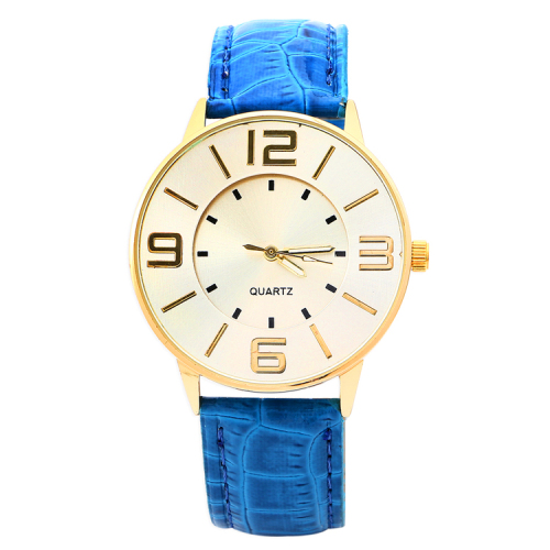 Double miroir Rose Gold Dail Leather Watch Fashion