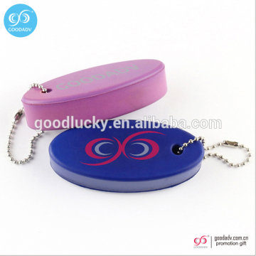 Marketing gifts custom printed oval shape PU foam key rings low price soft PU keychains