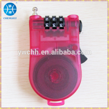 Promotion ABS retractable cable lock steel cable lock bike lock cable lock