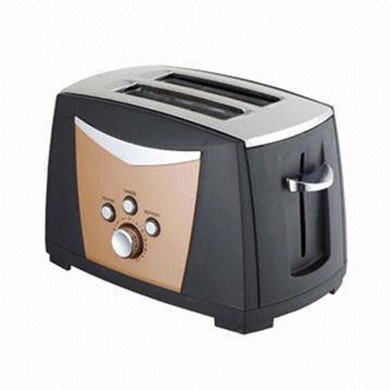 Fixed roasting logo 2 slice cool touch toaster, deluxe design