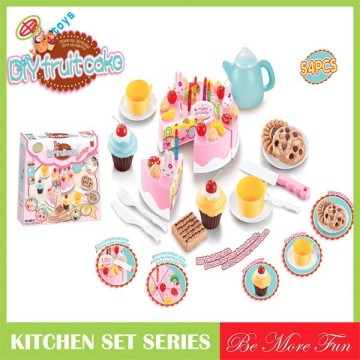 Safe material kitchen toys DIY cake play set