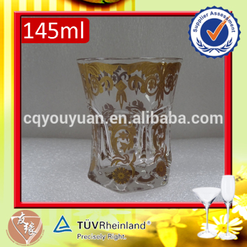 145ml high grade hand made whisky tumbler decorative drinking glasses