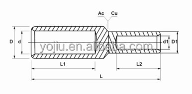 Most popular GTL electric cable wire connector/CU and AL bimetallic wire connectors