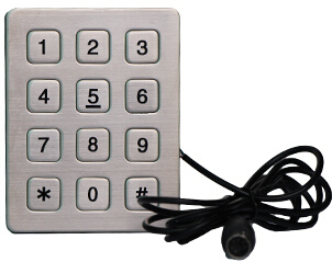 Hot sale stainless steel 12 keys keypad die cast vending machine keyboard economic keypad