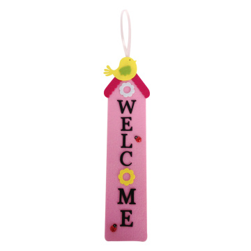 Easter house shape hanging wall sign