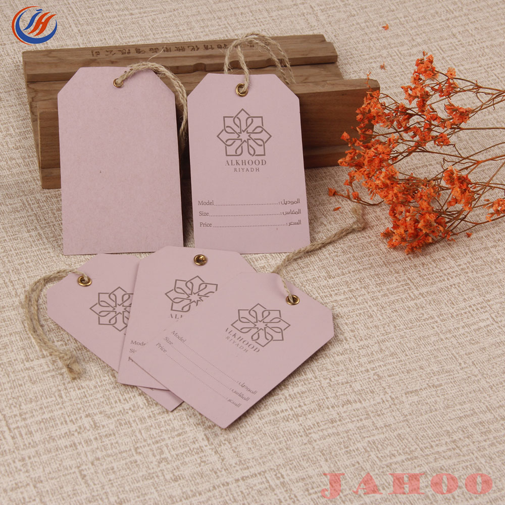 Matt Cardboard Hang Tag Garment Accessories Clothing paper tag With Embossed Hang tags For Clothing Own Logo