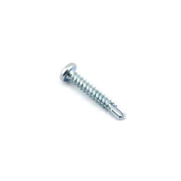 Cross pan head drilling screw with collar