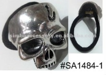 fashion elastic metal skull hair jewelry ponytail holder