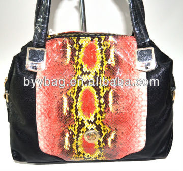 Black fashion snakeskin handbag