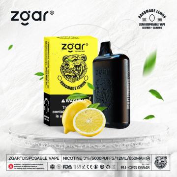 Zgar e-cigar skórzany design design jednorazowe vape