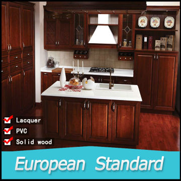 European standard birch wood kitchen cabinet