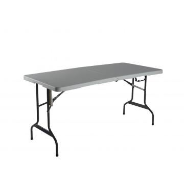 White plastic fold up tables