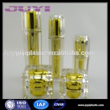 square Acrylic lotion bottle cosmetic jar and bottle packaging