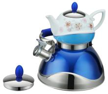 Traditional Painting Blue Tea Pot Whistling Kettle