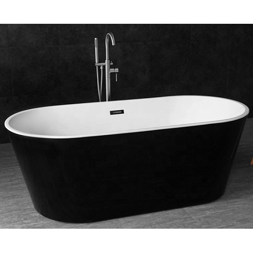 Heated Jetted Freestanding Tub Black Freestanding Acrylic Bathtubs in Germany