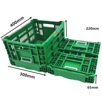 25L Heavy Duty Foldable Turnover Box: Stackable Circulating Crate for Milk, Fruits, and Vegetables