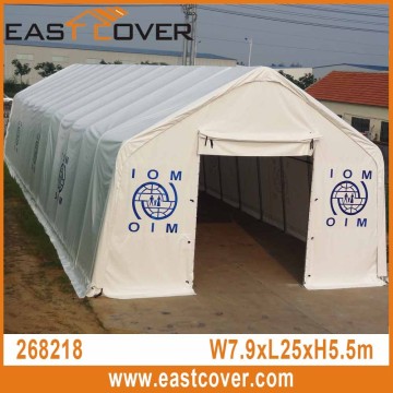 26'x82' W7.9xL25xH5.5m Peak Style Factory Direct steel frame outdoor temporary storage shelters for sale