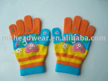 kids cute magic gloves with printing