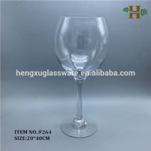 stemmed goblet glass vase,wholesale clear long stem tall goblet wedding vase