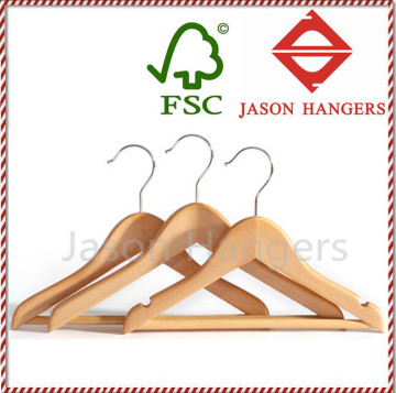 F6614-C Hight quality wooden top baby hanger