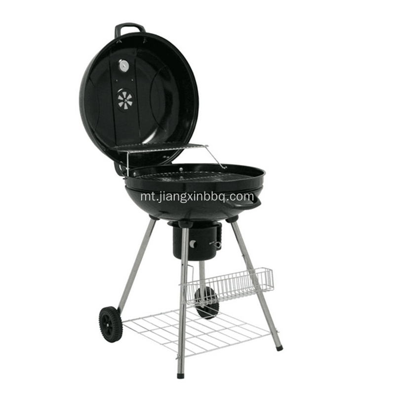 Faħam Kettle Barbecue Grill Iswed 22.5 Pulzier