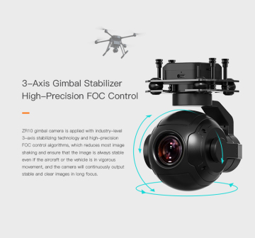 Agriculture drone camera SIYI ZR10 2K QHD 30X Hybrid Zoom Gimbal Camera