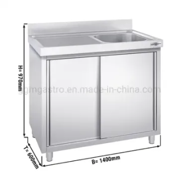 Stainless Steel Commercial Kitchen Water Filter Work Bench Table