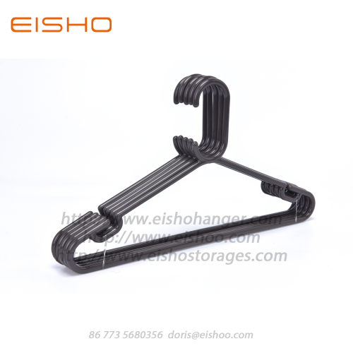 EISHO Havy Duty Black Plastic Tubular Coat Hanger