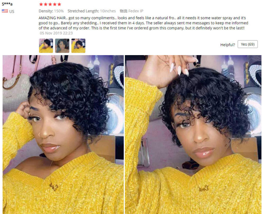 Hot Selling Short Pixie Curly Wig Lace Front Virgin Human Hair Wig For Black Women Pre Plucked With Baby Hair Natural Hair Wigs