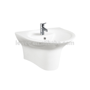 bathroom ceramic one piece basin wall hung basin