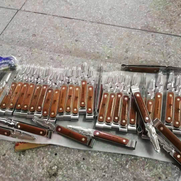 Wholesale coal tong bowl  wood made wood charcoal tong for hookah shisha