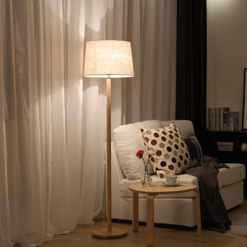 LEDER Living Room Wooden Floor Lamp