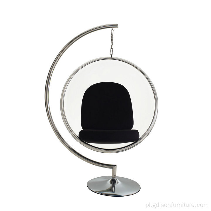 Okrągłe obrotowe przezroczyste akrylowe bąbelkowe krzesło