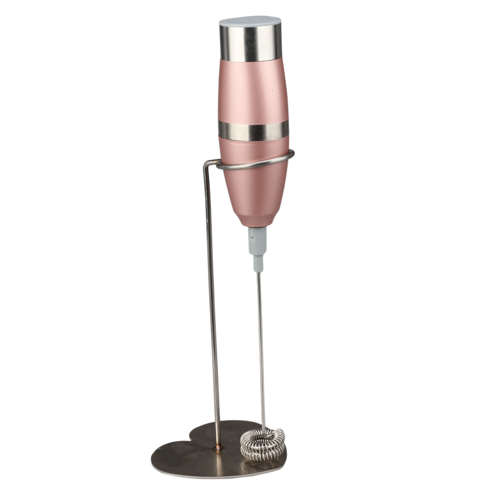 Automatic Rose Pink Electric Milk Frother